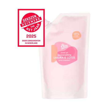 Etos Sakura & Lotus Showergel Navulverpakking 500 ML