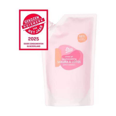 Etos Sakura & Lotus Showergel Navulverpakking 500 ML