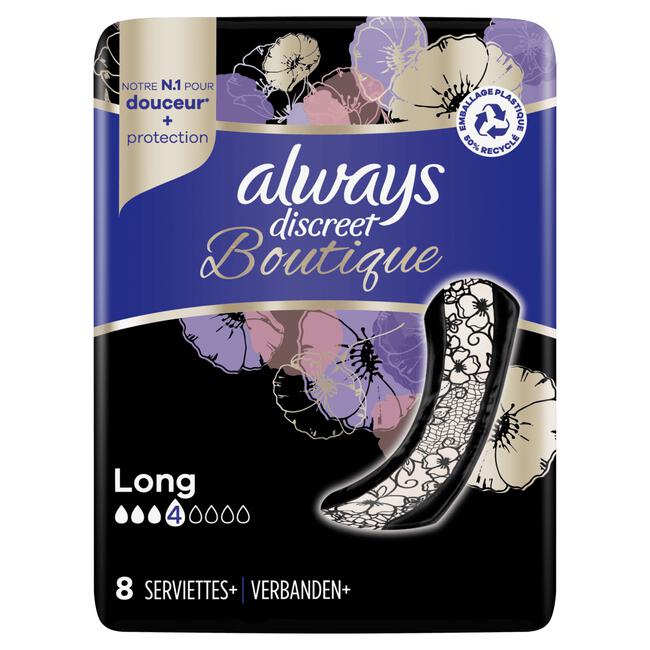Always Discreet Boutique Urineverlies Verband Long Plus 8 Stuks