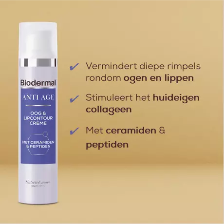 Biodermal Anti Age Oog En Lip Contour Creme 15 ML