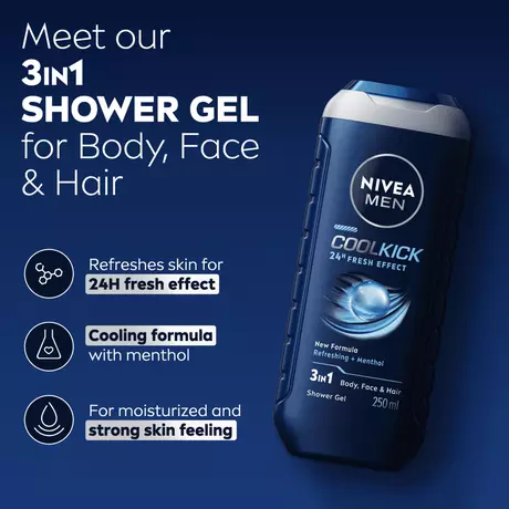 NIVEA MEN Cool Kick Douchegel 250 ML