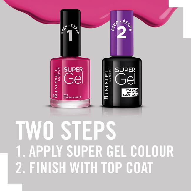 Rimmel London Super Gel Nailpolish - 025 Urban Purple