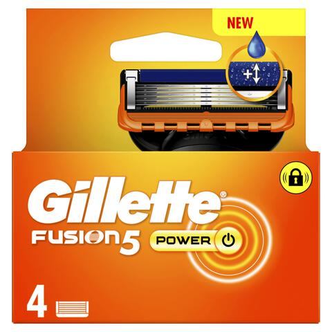 Gillette Fusion5 Power Navulmesjes 4 Stuks