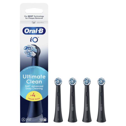 Oral-B iO Ultimate Clean Opzetborstels Zwart 4 Stuks