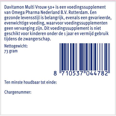 Davitamon Multi Vrouw 50+ 60 stuks