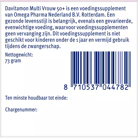 Davitamon Multi Vrouw 50+ Tabletten 60 stuks