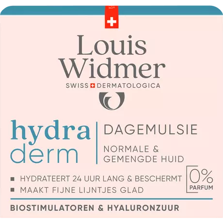 Louis Widmer Hydraderm Dagemulsie Zonder Parfum 50 ML