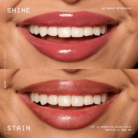 NYX Professional Makeup Lip IV Hydraterende Lipgloss Drippin in Rose