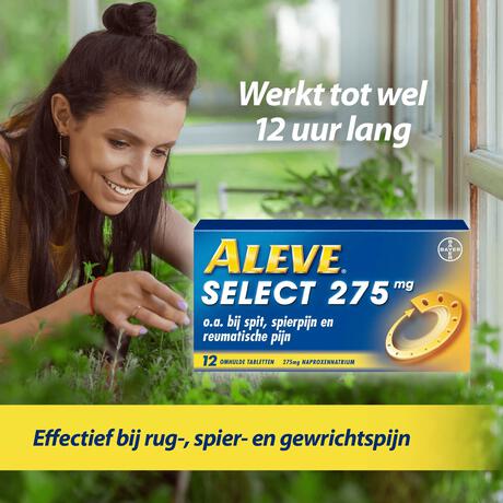 Aleve Select bij o.a. Rugpijn Spierpijn en Gewrichtspijn 12 tabletten