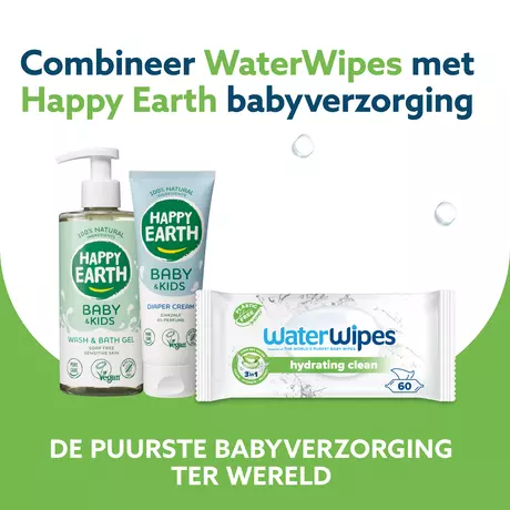 WaterWipes Hydrating Clean Billendoekjes 12x60 stuks