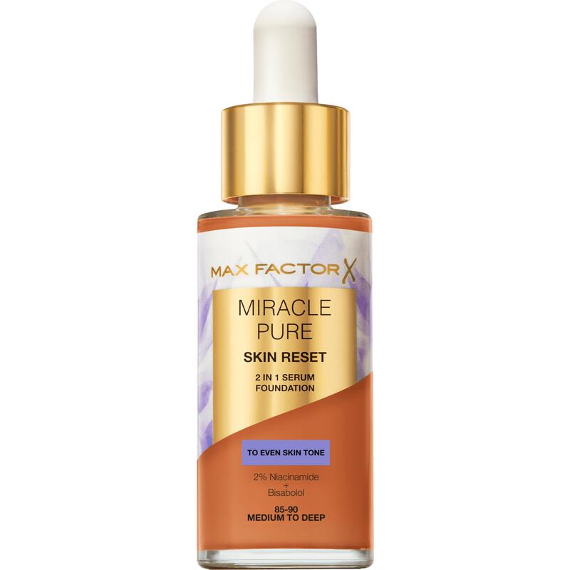 Max Factor Miracle Pure Serum Foundation 85-90 Medium To Deep 30 ML