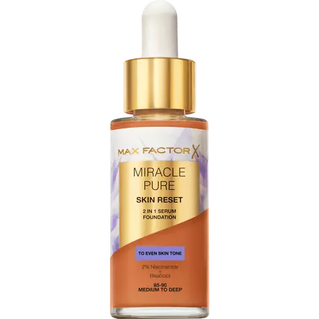 Max Factor Miracle Pure Serum Foundation 85-90 Medium To Deep 30 ML