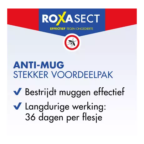 Roxasect Muggenstekker Incl. 2 Navullingen