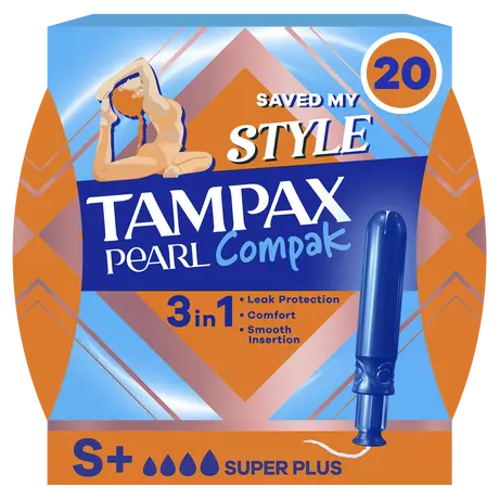 Tampax Pearl Compak Super Plus Tampons Met Inbrenghuls 20 Stuks