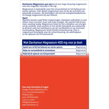 Davitamon Magnesium 400 mg Tabletten 30 stuks