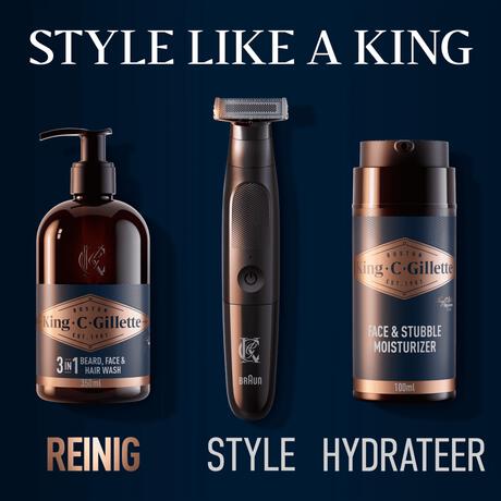 King C. Gillette 3-in-1 Baard En Gezichtsreiniger 350 ML