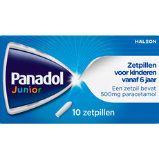 Panadol Junior Zetpillen 500 mg Paracetemol voor Kinderen vanaf 6 jaar