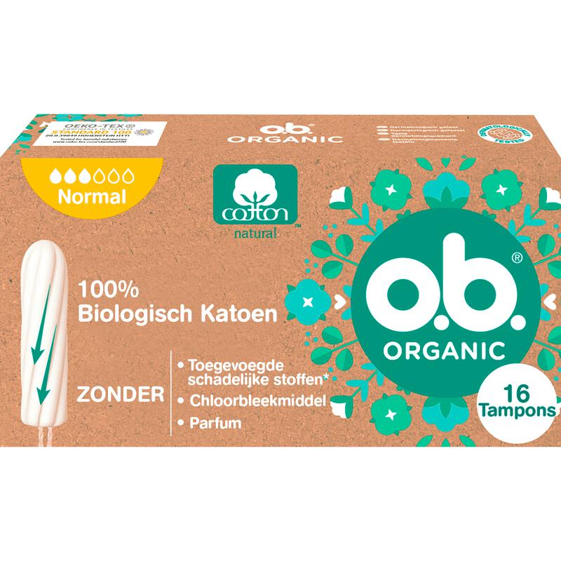 o.b.® Organic Cotton Tampons Normal 16 stuks