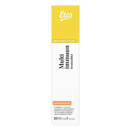 Etos Multi Immuun Bruistablet Mandarijnsmaak 20 tabletten