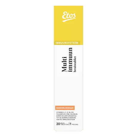 Etos Multi Vitamine Immuun Mandarijnsmaak Bruistablet 20 stuks