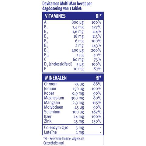 Davitamon Compleet Man Tabletten