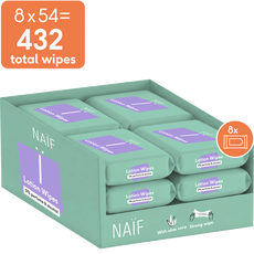 Naïf Plasticvrije Lotion Billendoekjes 8x54 stuks
