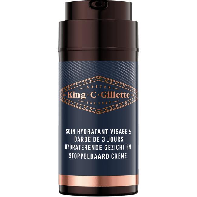 King C. Gillette Hydraterende Gezicht en Stoppelbaard Crème 100 ML