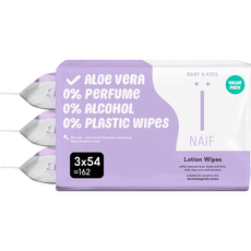 Naïf Plasticvrije Lotion Billendoekjes 3x54 stuks