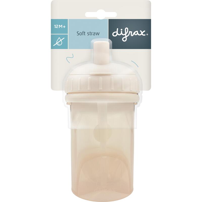 Difrax Anti-Lek Rietjesbeker Ivory