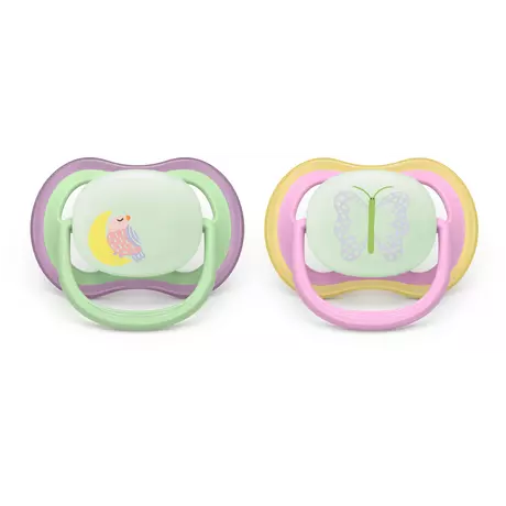 Philips Avent Fopspeen Ultra Air Night 6-18M SCF376/29 2 stuks