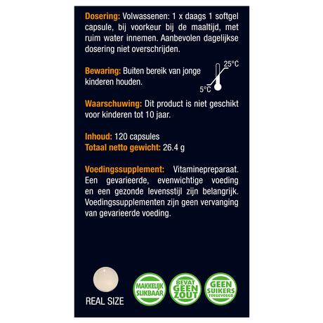 Lucovitaal Vitamine D3 75 MCG (3000IE) Forte Capsules 120 stuks