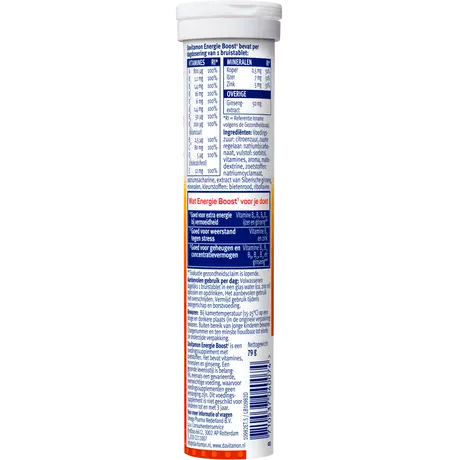 Davitamon Energie Boost Ginseng Bruistabletten Met Sinaasappelsmaak 20 stuks