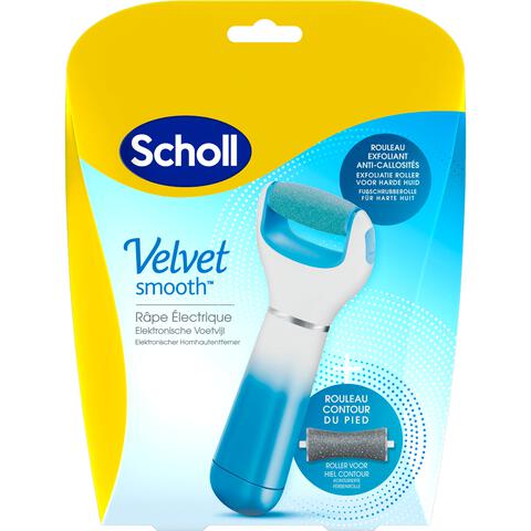 Scholl Velvet Smooth  Elekrische Voetvijl Blauw