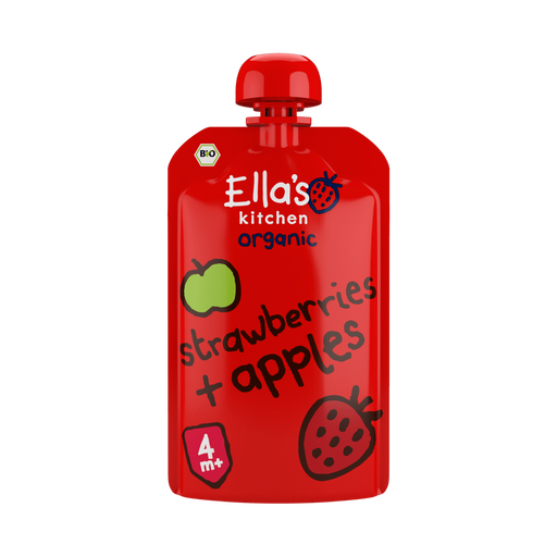 Ella's Kitchen Bio Knijpfruit Aardbei Appel 4+ Maanden 120 gram