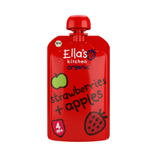 Ella's Kitchen Aardbeien Appels Biologisch Knijpfruit 4+ Maanden 120 GR