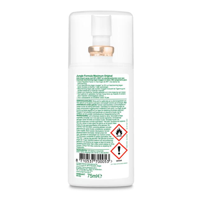 Jungle Formula Anti Muggenspray Maximum 50% DEET 75 ML