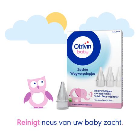 OtriCare Baby wegwerpdopjes bij Aspirator neusjesreiniger 10 stuks