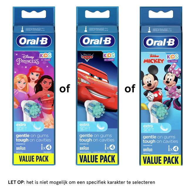 Loodgieter kussen traagheid Oral-B Kids Disney Opzetborstels 4 Stuks 4 EA | Etos