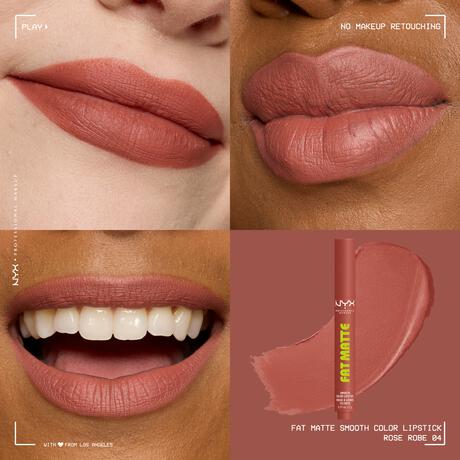 NYX Professional Make Up Fat Matte Lipstick 04 Rose Robe Nude