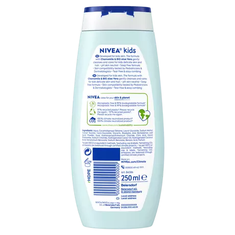 NIVEA Kids 3-in-1 Magic Apple Douche, Shampoo & Conditioner 250 ML