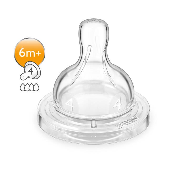 Philips Avent Classic+ Anti-Colic Flesspeen 6 M+ SCF634/27 2 Stuks