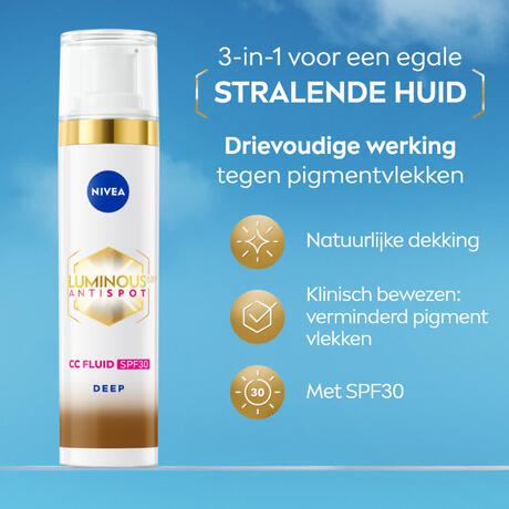 NIVEA Cellular Luminous630 CC Fluid SPF30 Deep 40 ML