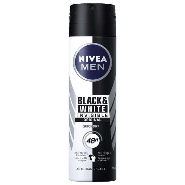 NIVEA Black & White Invisible Original Anti-Transpirant Spray 150 ML