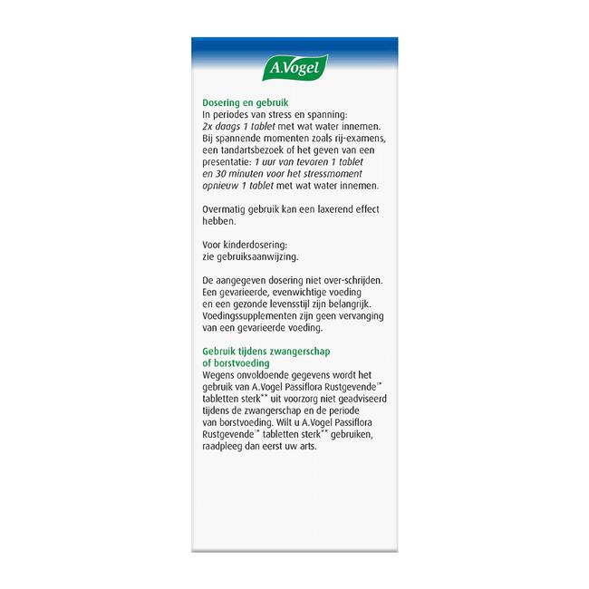 A.Vogel Passiflora Rustgevende Tabletten Bij Stressmomenten 30 stuks