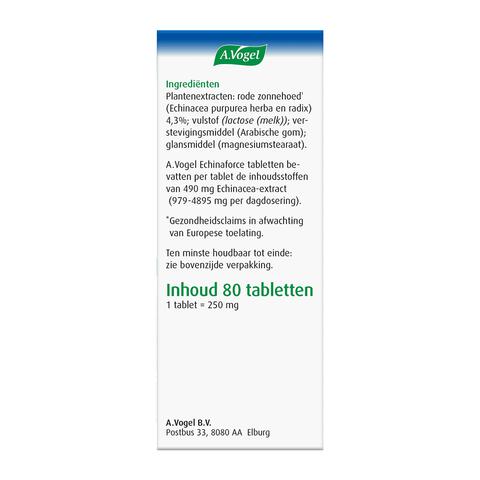 A.Vogel Echinaforce Weerstand1* Tabletten 80 stuks