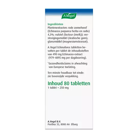 A.Vogel Echinaforce Weerstand1* Tabletten 80 stuks