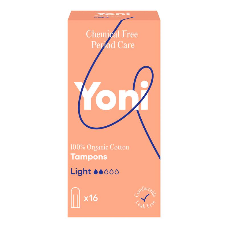 Yoni Tampons Light 100% Biologisch Katoen 16 stuks