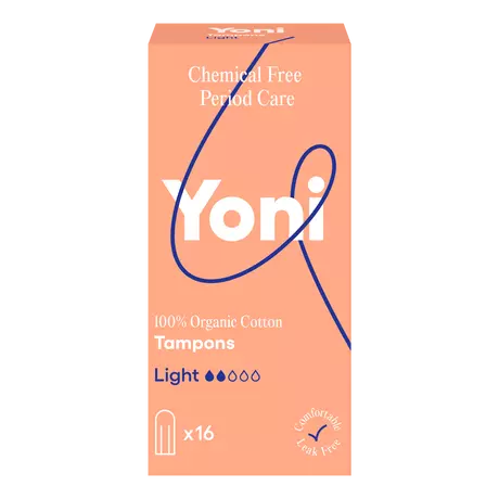 Yoni Tampons Light 100% Biologisch Katoen 16 stuks