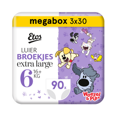Etos Woezel & Pip Luierbroekjes Extra Large Megabox Voordeelpak Maat 6 16+ kg 90 stuks