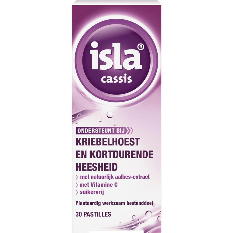 isla cassis Pastilles Vitamine C Suikervrij Pastilles 30 stuks